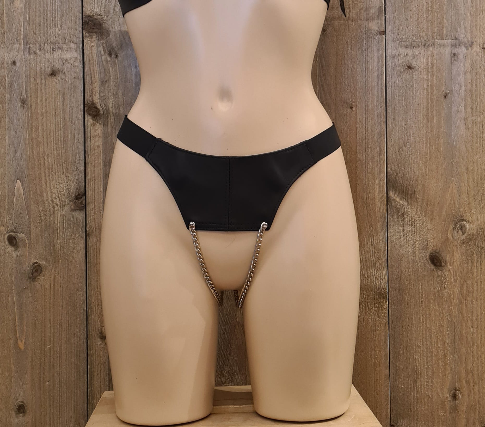 Bizonder Leren Open Kruis Slip - Indecent
