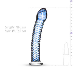 Glazen G-Spot/Prostaatdildo No. 5 GIL544BLU 3