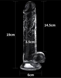 Clear Dildo 7.5¨ rimba4490 6