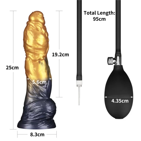 Dual Density Opblaasbare Dildo 10"/ 25 cm 10154