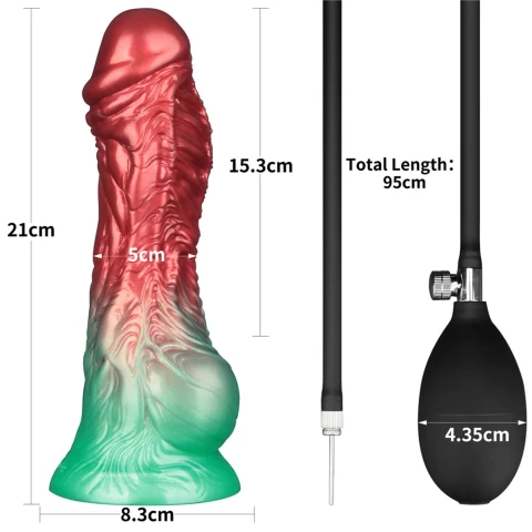 Dual Density Opblaasbare Dildo 8"/ 20 cm 10152