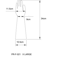 Latex Heren Handschoenen PR-F-020 2